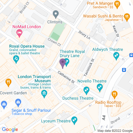 Karta till Theatre Royal Drury Lane