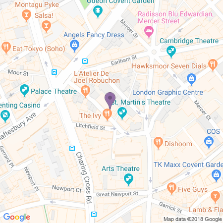 Karta till Ambassadors Theatre