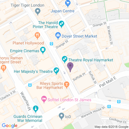Karta till Theatre Royal Haymarket