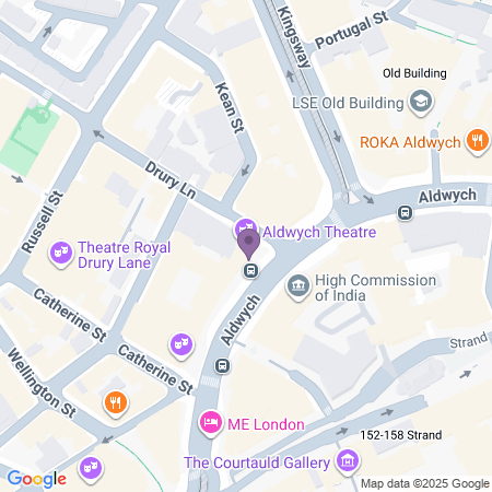 Karta till Aldwych Theatre