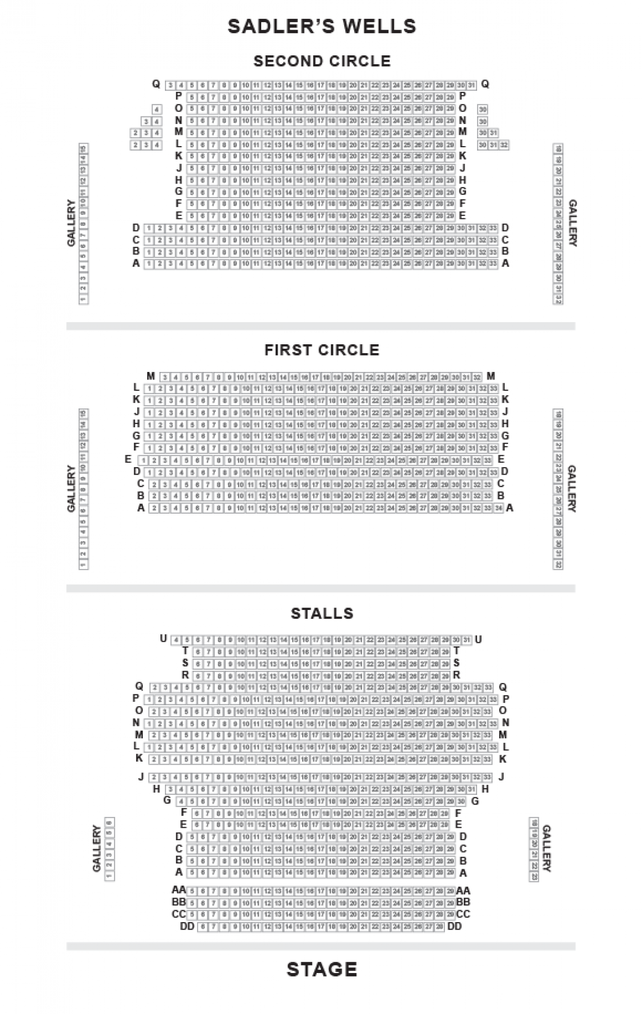 Sadlers Wells Platsöversikt Sadlers Wells Platsöversikt